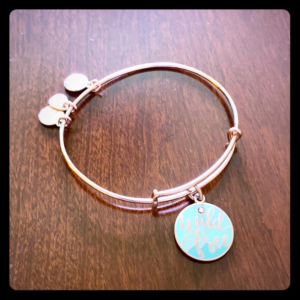Rose Gold Alex and Ani “Wild & Free” bangle